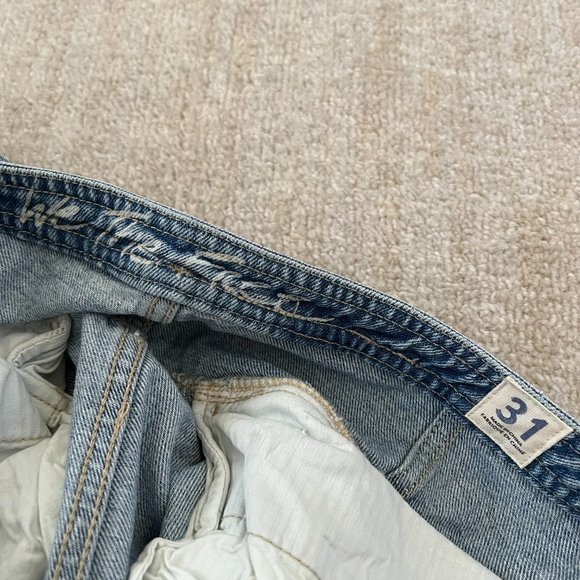Free People We The Free High Rise Mom Jeans 31 Blue - Picture 2 of 10